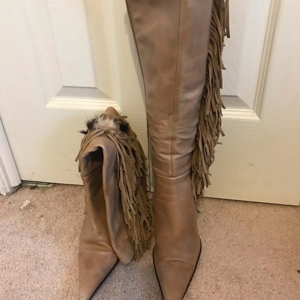 Fringes Western knee boot